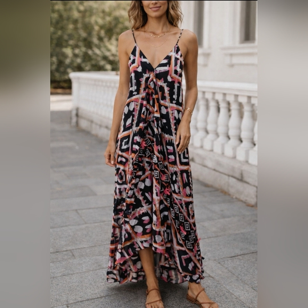 Charlie Paige Bohemian Beach cover up Dress. NWT. One size.
